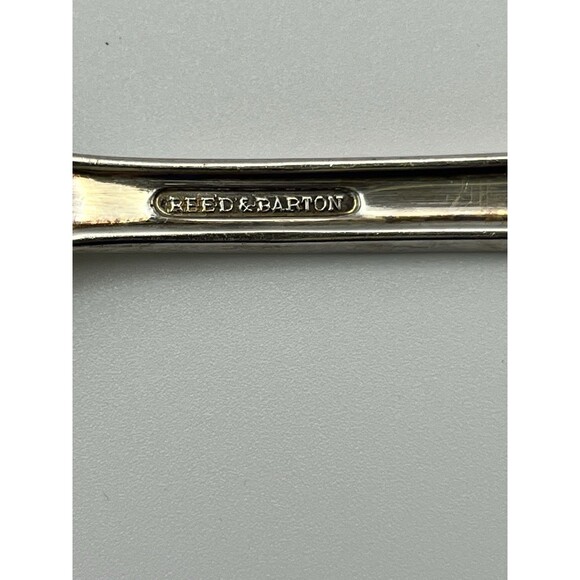 Vintage Reed & Barton FESTIVITY Tiger Lily Silverplate Round Soup Gumbo Spoon - Picture 4 of 4